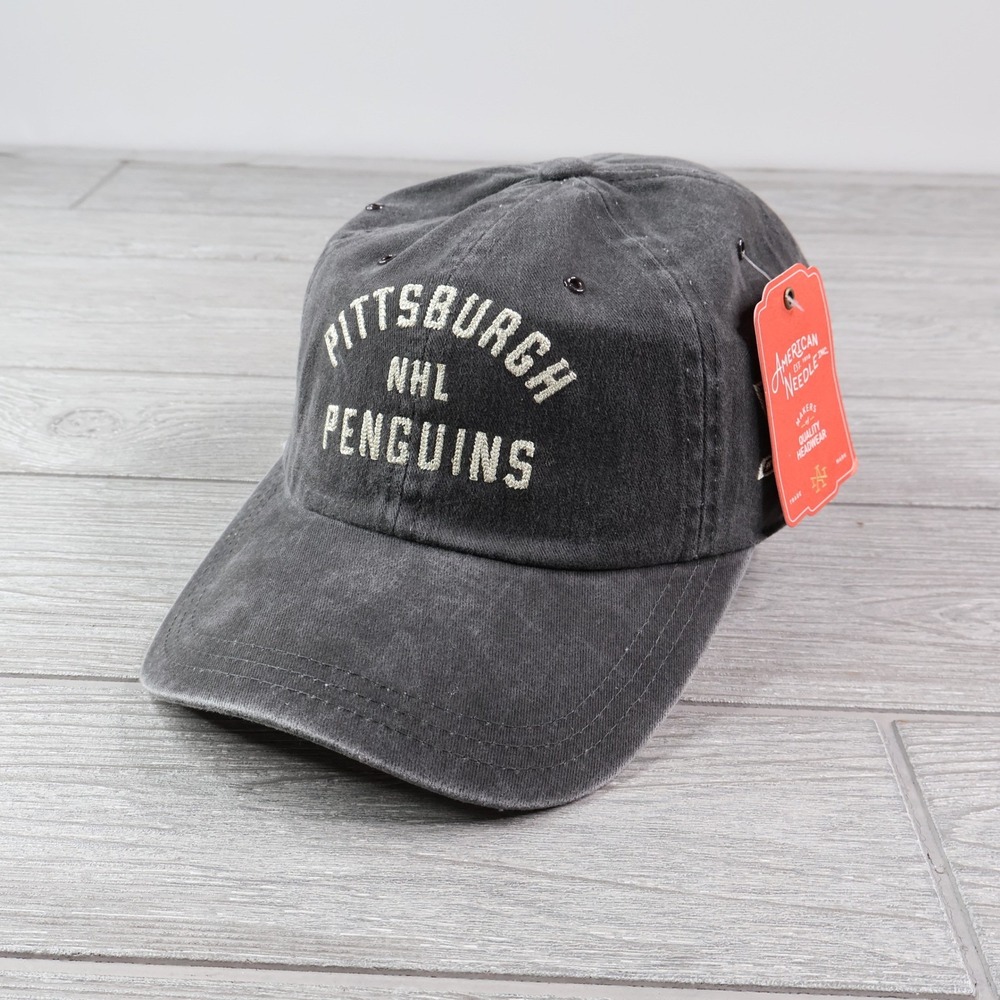 NWT American Needle Pittsburgh Penguins NHL Men's Hat Washed Adjustable Cap